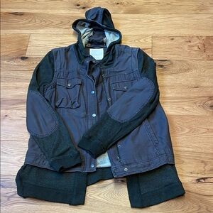 Free people Womens Black Jacket with Hood